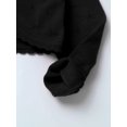 thumbnail image 5 of Eandarui Kids Girls Knitted Sweater Cropped Coat Long Sleeve Single Button Closure Dressy Cardigan Black 80, 5 of 7