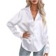 thumbnail image 3 of Camisas de manga larga para mujer, blusas de satén con botones, camisas casuales de oficina de negocios, cuello de solapa, blusas de seda con bolsillo, 3 of 5