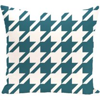 Simply Daisy 16" x 16" Houndstooth Geometric Print Outdoor Pillow