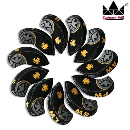 - Craftsman Golf iron headcover ultra light shield neoprene 11PCS three colors availble