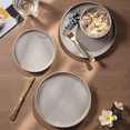 thumbnail image 3 of Onader Dinnerware Sets for 6, 18-Piece Plates and Bowls Set, Stoneware Dinning Ware Set for Kitchen, Microwave & Dishwasher Safe - Milky Coffee, 3 of 7