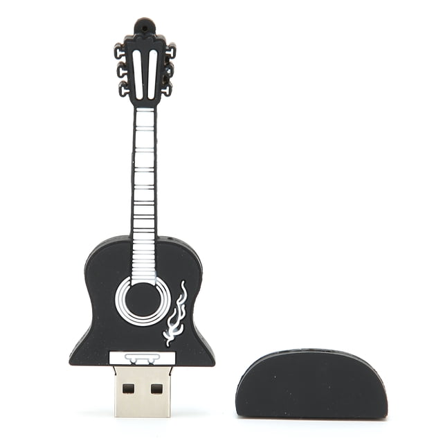 U USB Flash Drives Guitar Appearance Capacity Optional Compatible System for Data Storage Transmission