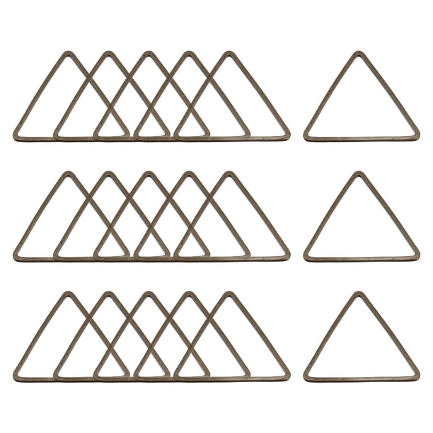 Triángulo Arete Cuenta Aro, Triángulo Hueco Marco Dije 24mm/0.94" Bronce Geométrico Enlace Anillo para Joyería Fabricación, Paquete de 20