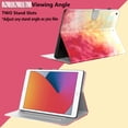 thumbnail image 3 of Allytechgroup iPad (A16) 11th Generation Case 2025/ iPad 10th Gen Case 2022, Watercolor Design PU Leather Flip Cover Stand Auto Sleep Wake Protective Anti-Scratch Stylish Cover Case, Red, 3 of 4