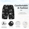 thumbnail image 3 of Sikiie Ho-Ho-Ho 2 Print Men's Double Layer Swimming Trunks, Adjustable Waistband and Pockets Sports Swimming Trunks, Beach Swimwear-3X-Large, 3 of 6