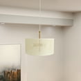 thumbnail image 3 of Alfie Natural Woven Drum Pendant Light with Wood Accents, 3 of 6