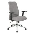 thumbnail image 1 of Chaise de Bureau Evanston en Tissu Gris Brouillard avec Base en Chrome, 1 of 7
