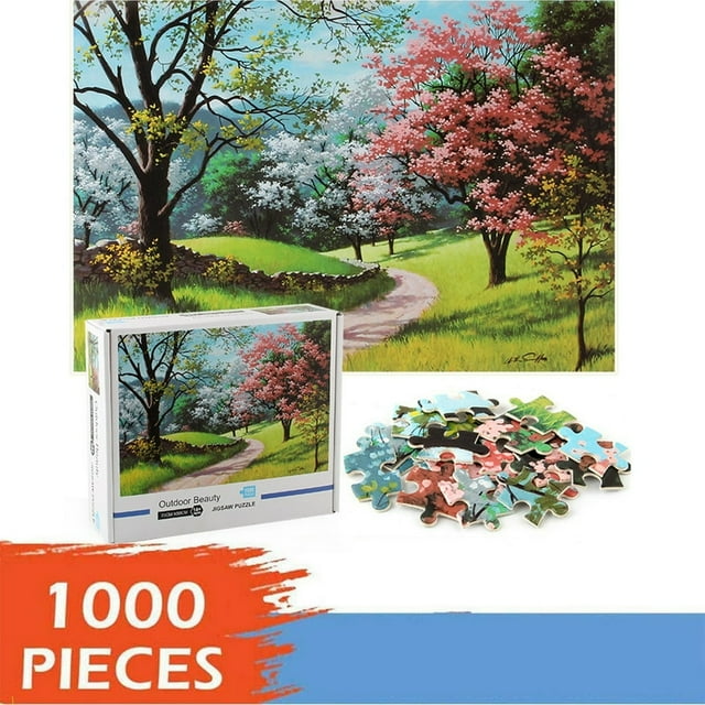 MesaSe 1000PC Landscape Pattern Holiday Gift Educational Toy For Adults And Children