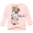 thumbnail image 3 of Disney Minnie Mouse Little Girls Fleece Crossover Sweatshirt Leggings Set Pink 6-6X, 3 of 5
