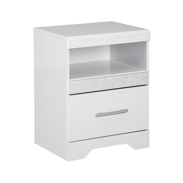 Signature Design By Ashley Jallory White One Drawer Nightstand Walmart Com Walmart Com