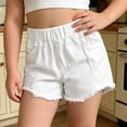 thumbnail image 2 of Vrotazzy Girls Casual Summer Shorts for Everyday Play - Loose Fit Pure Color Distressed Details Elastic Waist for Girls,Sizes 10-11 Years, 2 of 6