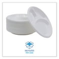 thumbnail image 3 of Boardwalk Hi-Impact Round Plastic Plate, 3-Compartment, 10" dia, White, 500/Carton, 3 of 9