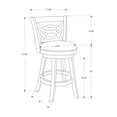 thumbnail image 4 of Monarch Specialties Barstool 2Pcs, 39"H, Swivel, Oak Counter Height, 4 of 4