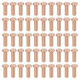thumbnail image 1 of Unique Bargains 200Pack 3/32' x 5/16' Flat Head Copper Solid Rivets Fasteners Copper Tone, 1 of 4