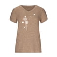 thumbnail image 4 of Blusa informal con estampado de manga corta y cuello en V de verano para mujer con estilo OAVQHLG3B Store  lin121212, 4 of 4