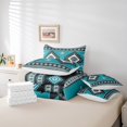 thumbnail image 4 of Erosebridal Boho Aztec Bedding Sets King Size, Retro Geometry Comforter Sets with Sheets, Tribal Hippie Style Decor, 7pcs, 4 of 5