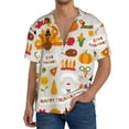 thumbnail image 3 of KLL Thanksgiving Print Men's Shirt Short Sleeve Button Down Summer Cuba Beach Shirts- 3X-Large, 3 of 7