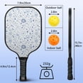 thumbnail image 4 of Pickleball Paddles Set,Pioneer Flower Floral Print Pattern Fiberglass Surface Pickleball Racket Set with 2 Indoor Outdoor Pickleball Balls and Pickleball Bag,Pickle-ball Equipment, 4 of 6