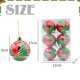 thumbnail image 2 of 6 bolas navideñas de plástico de 6 cm con purpurina para árbol de Navidad, decoraciones navideñas con flores pintadas para fiestas, 2 of 6