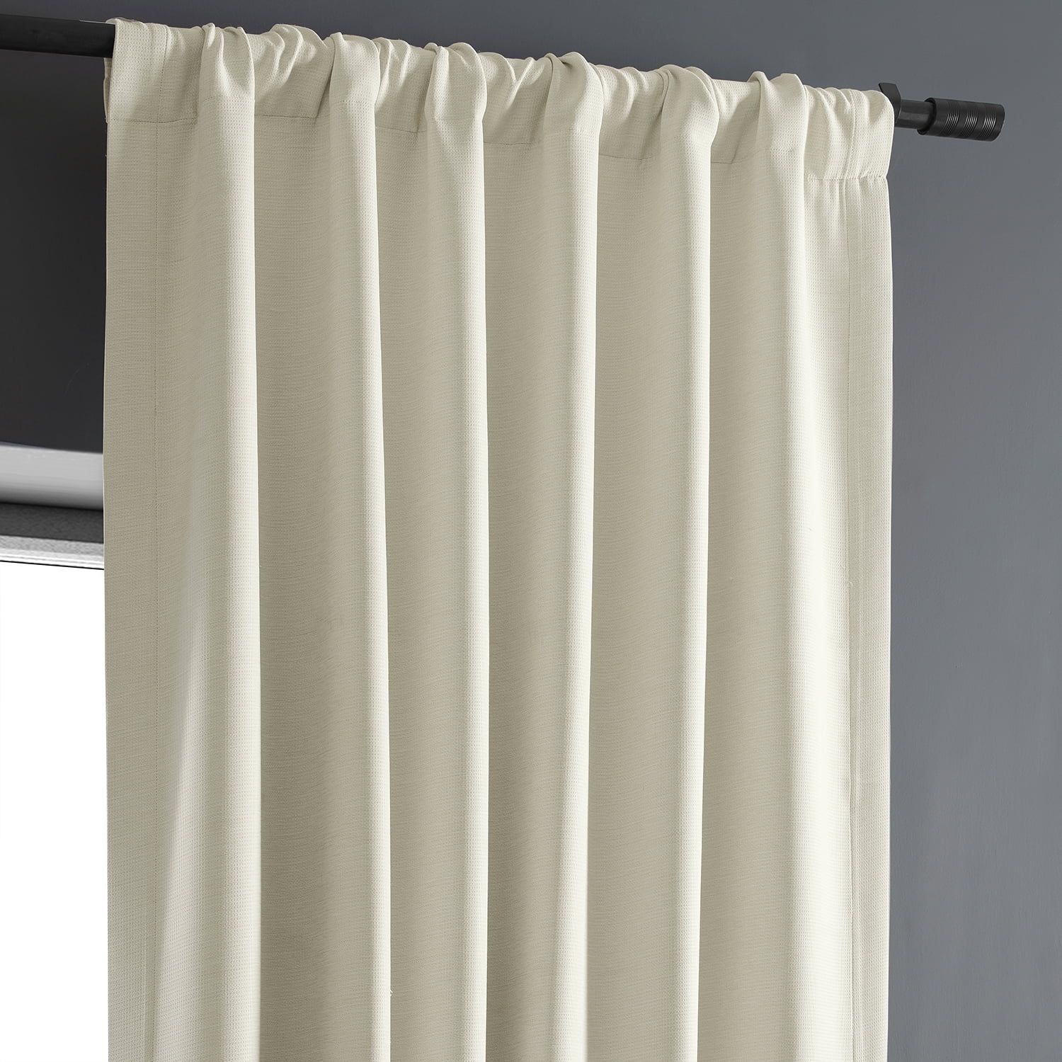 Half Price Drapes Oat Cream Bellino Textured Faux Linen Room Darkening Curtains For Bedroom & Living Room Curtains(1 Panel), Curtains 108 Inches Long, 50W X 108L