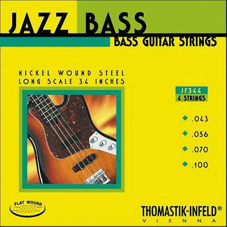 Thomastik JF344 Flatwound Long Scale 4-String Jazz Bass (Best Flatwound Bass Strings For Fretless)