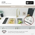 thumbnail image 2 of Stylish 15 3/8" x 9 1/4" Stainless Steel Over the Sink Colander A-04, 2 of 7