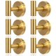 thumbnail image 1 of Ganchos con ventosa Shimeyao de acero inoxidable dorado, paquete de 6, 1 of 6