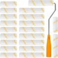 thumbnail image 1 of 10 rodillos de pintura de 10 cm y 10 rodillos de pintura de 15 cm, mini rodillo de pintura con mangos de goma, adecuados para decoración de paredes arquitectónicas y suministros de pintura., 1 of 5