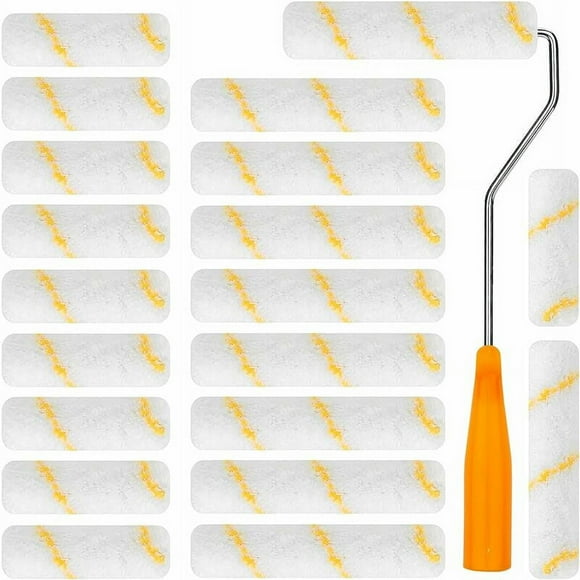 Perfect for Wall Decor & Painting Projects 10PCS 10cm & 15cm Mini Paint Rollers with Rubber Handles