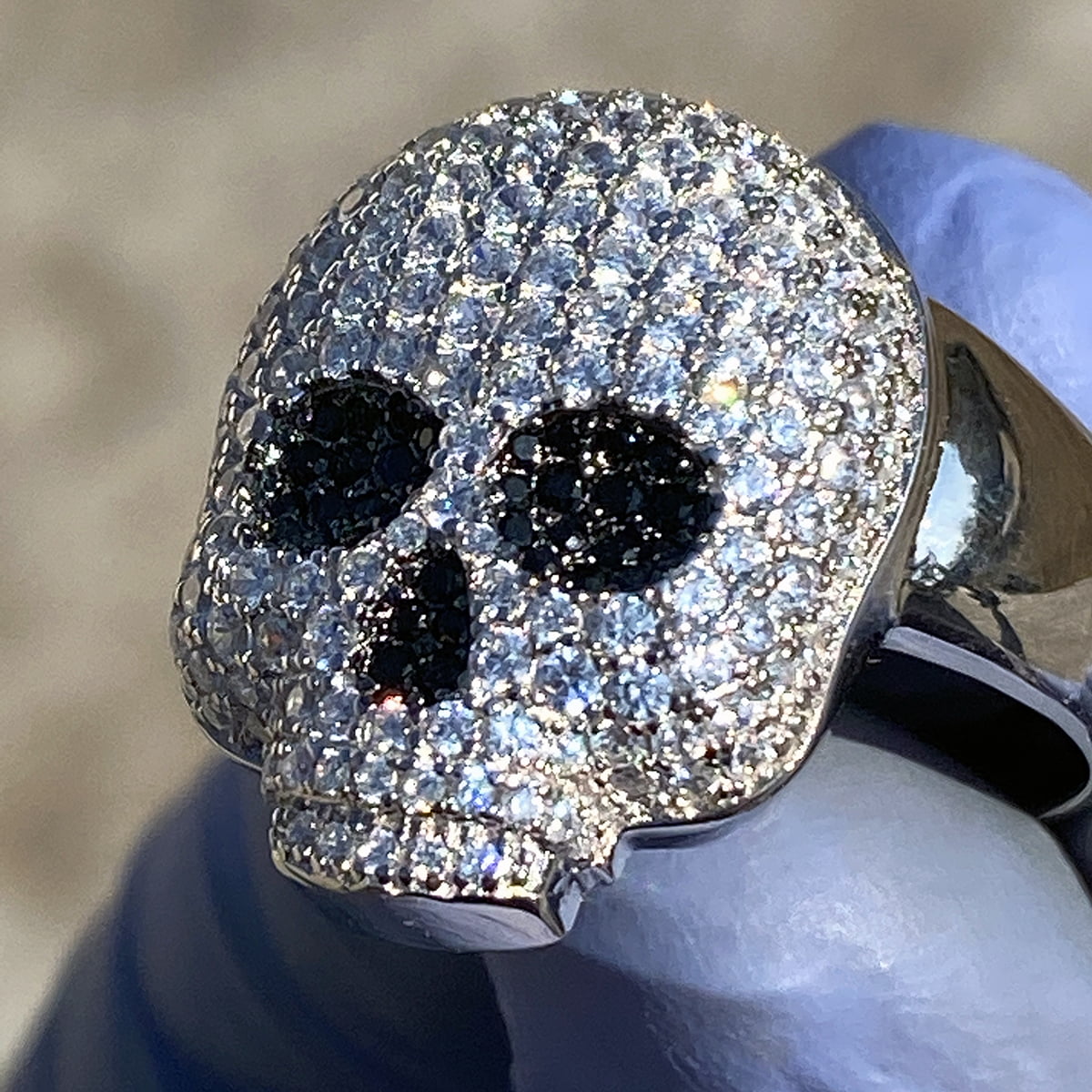 monster and Glasses skull for men made of sterling silver ring 925 bik –  Jack's Club