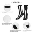 thumbnail image 5 of Women's Men's Black America Flag Colorful Novelty Pattern Crew Athletic Socks, 5 of 7