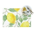 thumbnail image 4 of YFYANG Washable Heat-Resistant Placemats, 70% PVC/30% Polyester, Fruit Lemon Art Pattern Kitchen Table Mat, 12" x 18" 1 Piece, 4 of 6