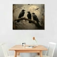 thumbnail image 2 of OBREWY Vintage Crow Picture Dark Academia Paintings Raven Art Print Wall Art Black Bird Picture Gothic Crow Painting Tree Branch Canvas Wall Art Vintage Gothic Artwork for Room 20x16in, 2 of 6