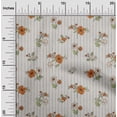 thumbnail image 1 of oneOone Silk Tabby Orange Fabric Stripe|Leaves & Floral Artistic Craft Projects Decor Fabric Printed By The Yard 42 Inch Wide, 1 of 4
