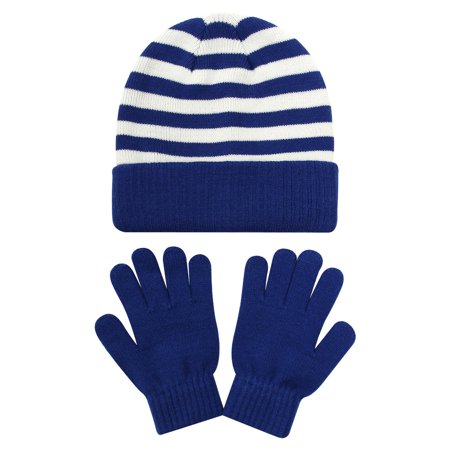

DENGDENG Toddler Baby Child Children Kids Winter Knitted Beanie Hats for Boys and Girls Warm Soft Cap with Glove 2Y~8Y