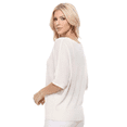 thumbnail image 4 of Yemak Women's Casual Dolman Half Sleeve Lightweight Knit Pullover Top Ivory-M-BD, 4 of 4
