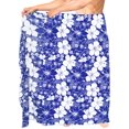 thumbnail image 3 of HAPPY BAY Men's Pareo Swim Trunk Surfing Sarong Long Beach Wrap One Size Blue-B708 Summer Vacation Party, 3 of 4