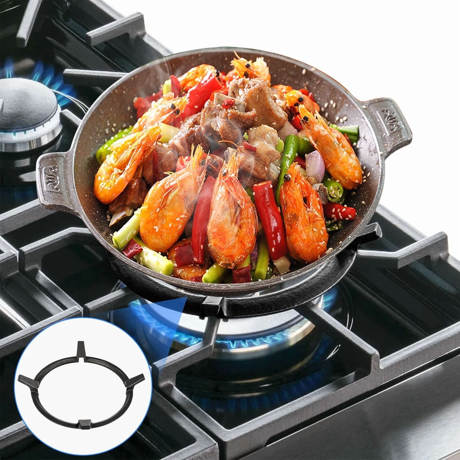 CRESTIN- 8.4 Hole Cast Iron Ring Rim Replace Old Wok Ring For Chinese Wok Range