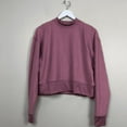 thumbnail image 2 of Abound Women's Soft Fleece Long Sleeve Mock Neck Cropped Sweatshirts Pink M, NWT, 2 of 3