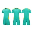 thumbnail image 2 of HBGVBA Boy's Athleisure Outfits,2 Pieces Short Sleeve Set,4-13 Years Solid Sports Uniform Set School Competition Training V-Neck Top, 2 of 5