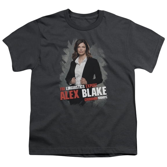 Criminal Minds Alex Blake Youth 18/1 T-Shirt Charcoal