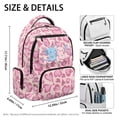 thumbnail image 5 of Pzuqiu Pink Axolotl Print School Backpack for Girls 17 Inch Ultra Soft Breathable School Bag with Multi Pockets Padded Straps for 8-14 Years Old Primary Middle School, 5 of 7