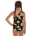 thumbnail image 2 of POLERO Cute Cartoon Bee One-Piece Swimsuit with Mesh Cover Up - Quick Dry, Adjustable Straps Swimwear for Teens & Girls 7-18 - Perfect Beach Pool Vacation, 2 of 10