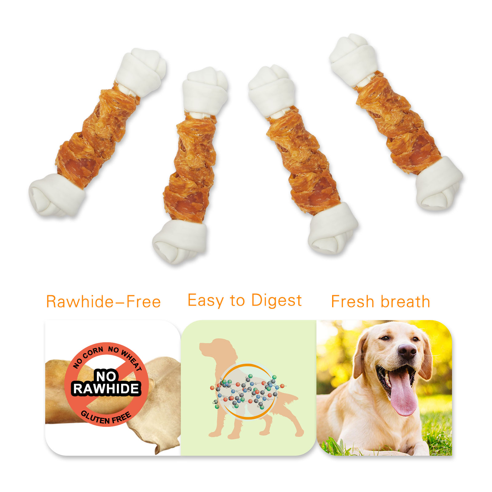 Jungle Calling Rawhide-Free Chicken Wrapped Chew Bones photo 4
