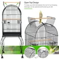 thumbnail image 5 of Renwick Rolling Metal Parrot Cage with Open Top For Small Birds, Black, 59" H, 5 of 9