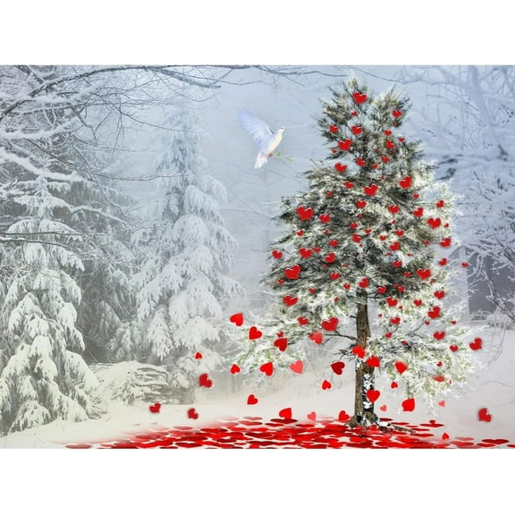 Jigsaw Puzzle for Adults, Tree of Love Valentine's Day Challenging Educational Fun Family Activities Games Toys Gifts Wooden Puzzles 500 Piece