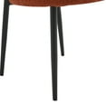 thumbnail image 6 of Irving Modern Upholstered Dining Chairs with Metal Legs, Orange, Set of 2, 6 of 8
