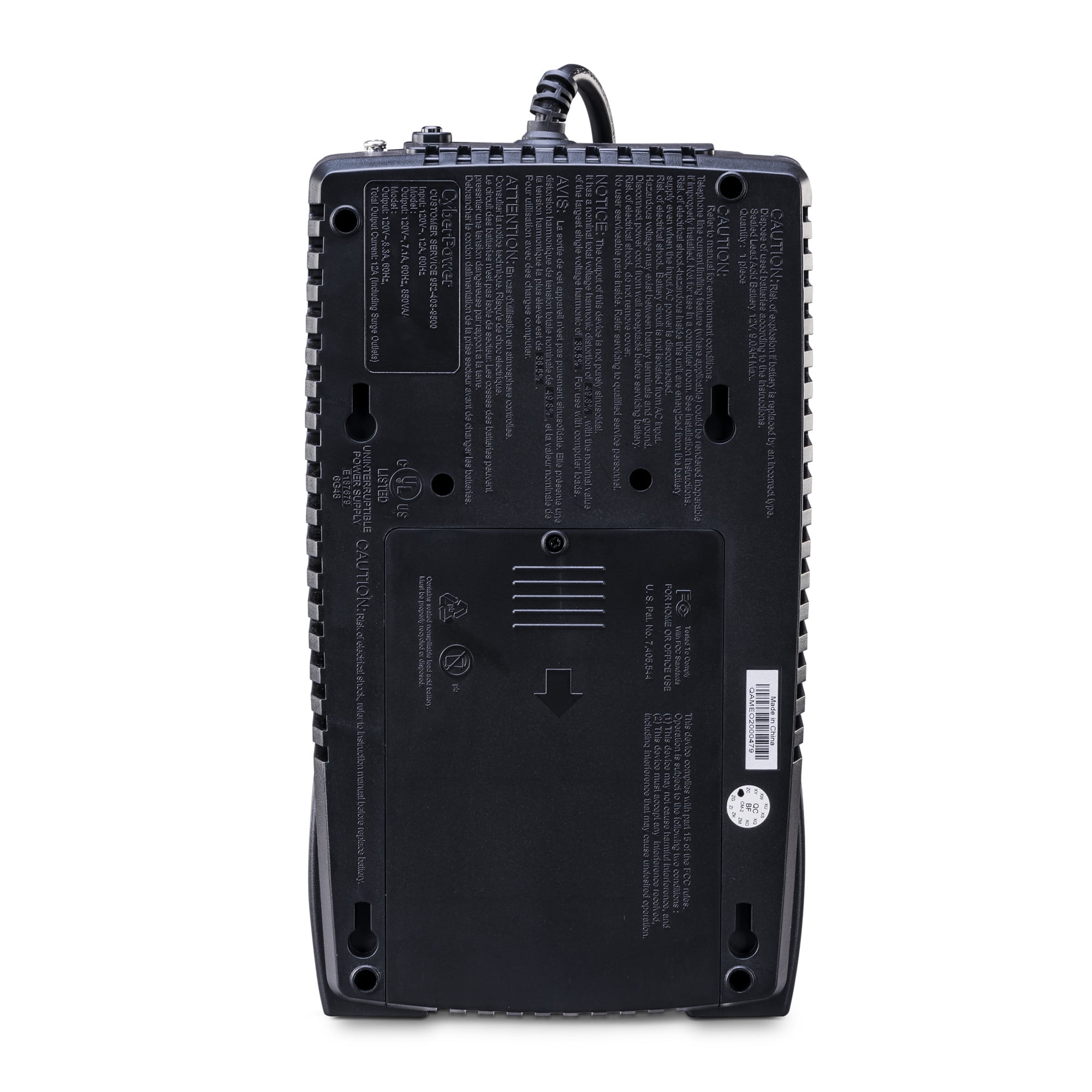 CyberPower EC650LCD UPS, 650VA/390W, 120V, 8 Outlets, LCD Display, ECO Mode, 5 ft Cord, Black