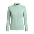 thumbnail image 6 of hotojiny Women's Workout Jacket Lightweight Zip up UPF 50+ Yoga Slim Fit Tops Mock Neck Cropped Athletic Tee Shirt, 6 of 7