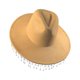 thumbnail image 3 of Sombrero de vaquero Yinane Fedora Jazz Unisex Blanco, 3 of 5